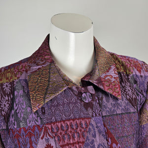 Coldwater Creek Patchwork Tapestry Blazer Jacket NWT Size 14