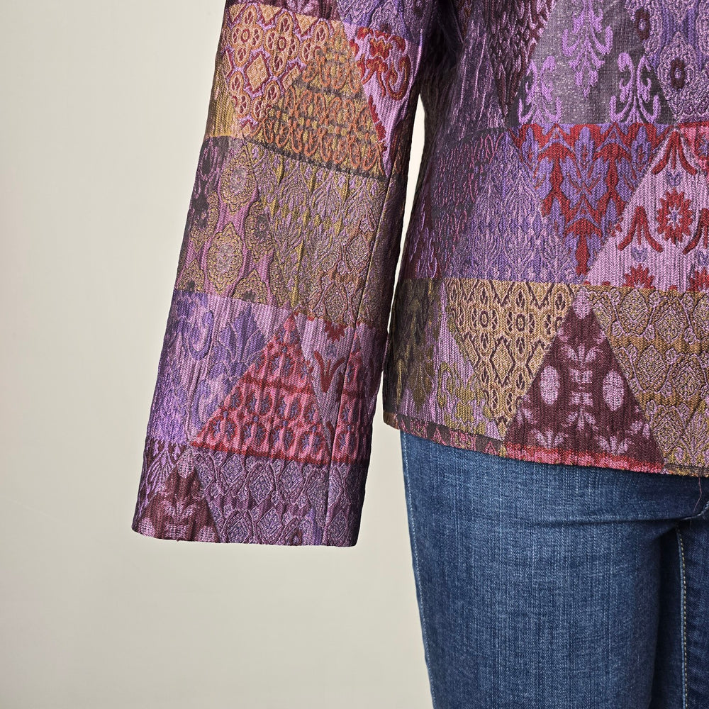 Coldwater Creek Patchwork Tapestry Blazer Jacket NWT Size 14