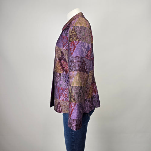 Coldwater Creek Patchwork Tapestry Blazer Jacket NWT Size 14