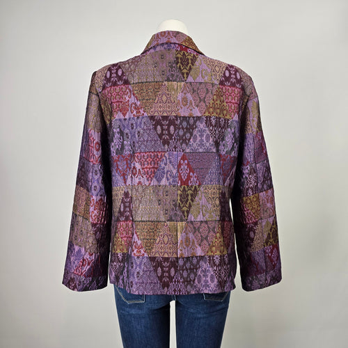 Coldwater Creek Patchwork Tapestry Blazer Jacket NWT Size 14