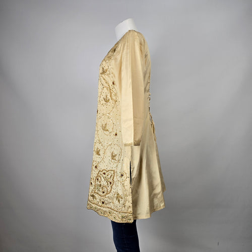 Gold Embellished Beaded Tunic Top / Kurta Style Size M/L