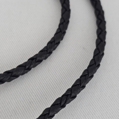 Western Black Bolo Tie Necklace with Tiger’s Eye Style Stone