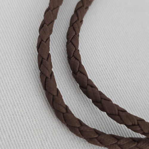 Western Star Bolo Tie Brown Braided Cord Turquoise Accent