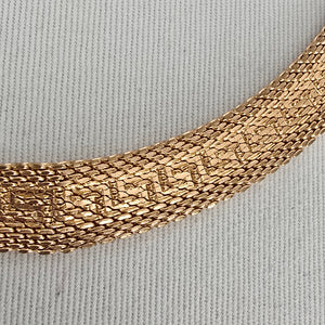 Gold Tone Mesh Collar Necklace