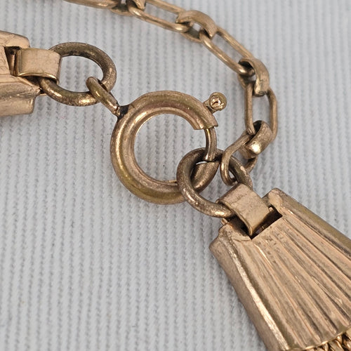 Gold Tone Mesh Collar Necklace