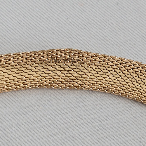 Gold Tone Mesh Collar Necklace
