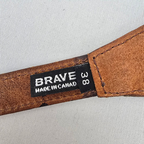 Brave Leather Brown Belt Size M/L Made in Canada