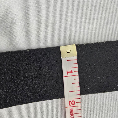 Boston Leather Black Embossed Leather Belt Size M/L Made in USA