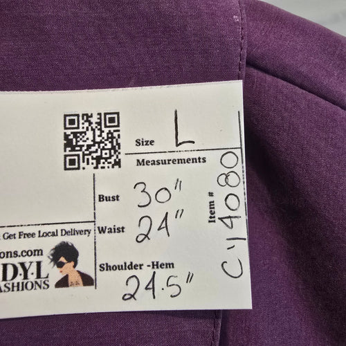 Vintage Purple Silk Bomber Jacket – 100% Silk Cropped Lightweight Jacket Size L