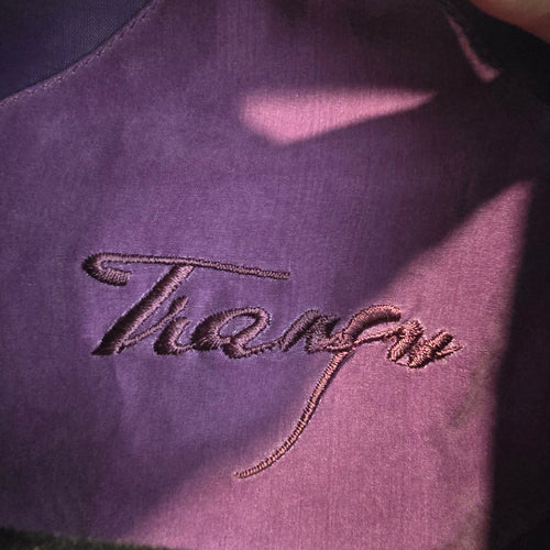 Vintage Purple Silk Bomber Jacket – 100% Silk Cropped Lightweight Jacket Size L
