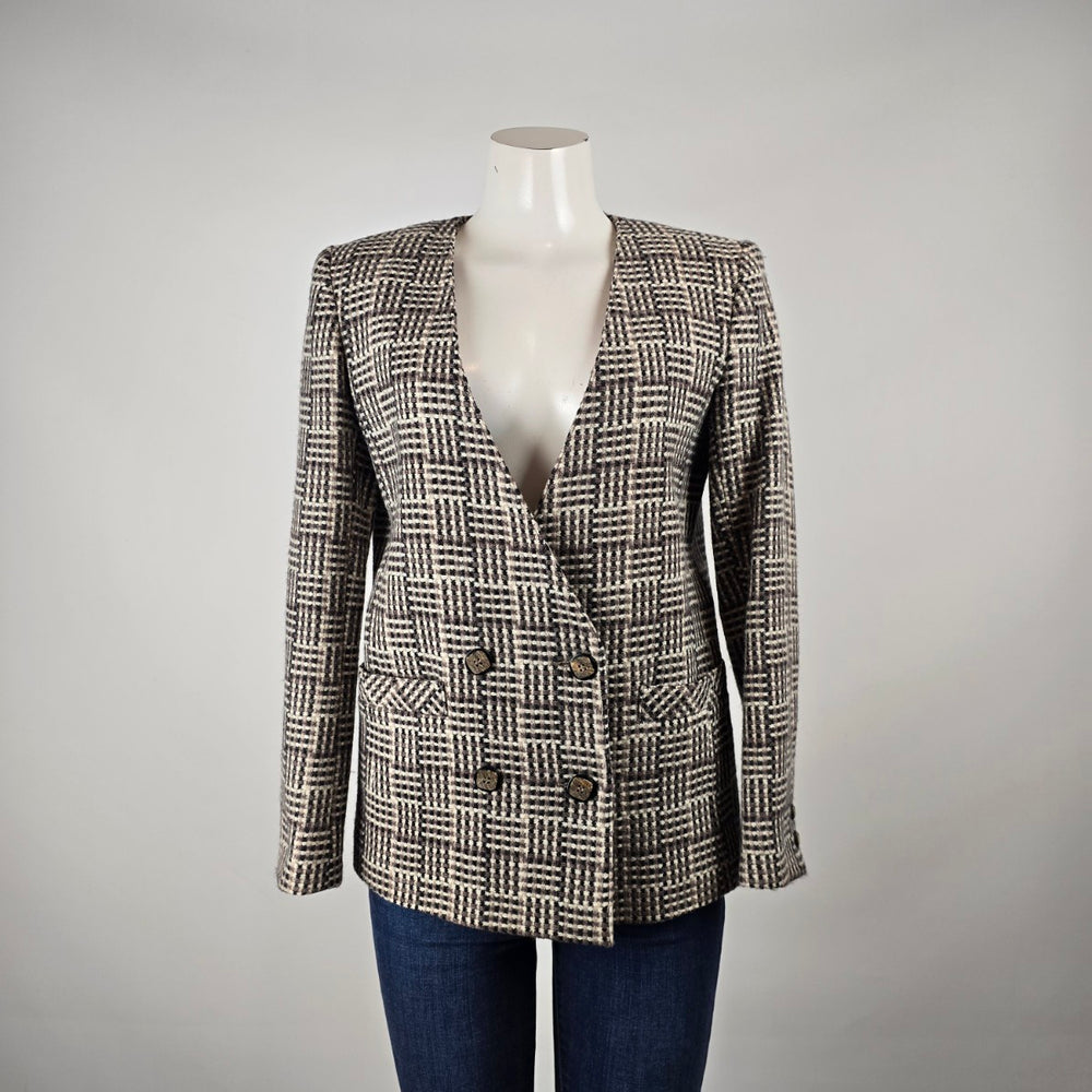 Vintage Sterling Stall Sport Petite Wool Plaid Blazer Size 8 – Made in Canada