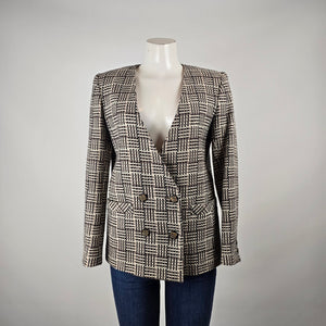 Vintage Sterling Stall Sport Petite Wool Plaid Blazer Size 8 – Made in Canada