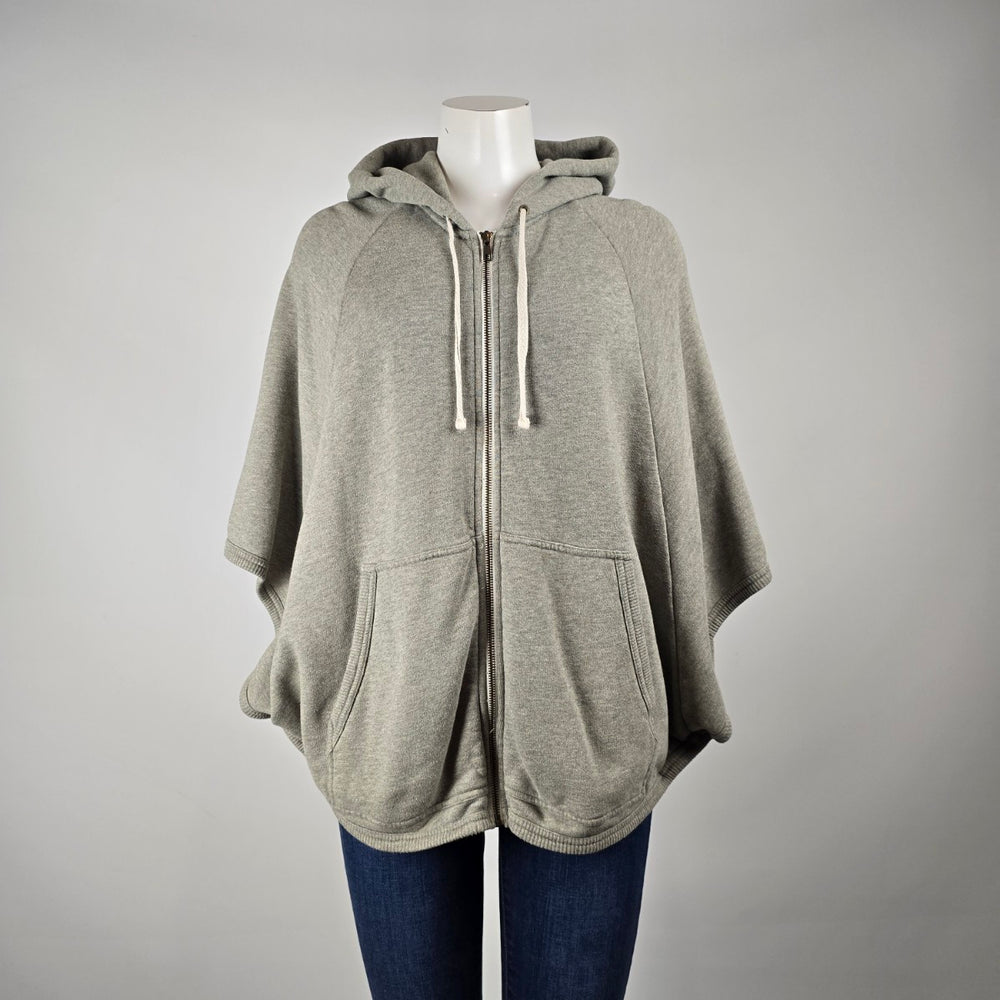 Wilfred Free Grey Zip Hooded Poncho Sweatshirt Size M – Aritzia