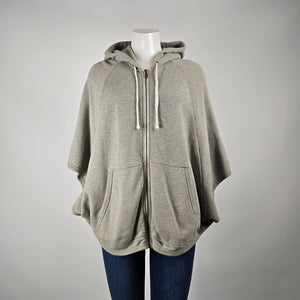 Wilfred Free Grey Zip Hooded Poncho Sweatshirt Size M – Aritzia