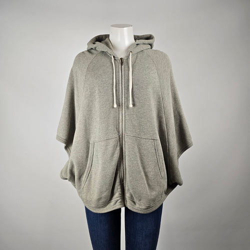 Wilfred Free Grey Zip Hooded Poncho Sweatshirt Size M – Aritzia