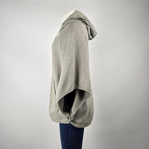 Wilfred Free Grey Zip Hooded Poncho Sweatshirt Size M – Aritzia