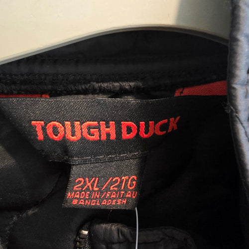 Tough Duck Black Quilted Jacket Size 2XL – Lightweight Workwear Coat