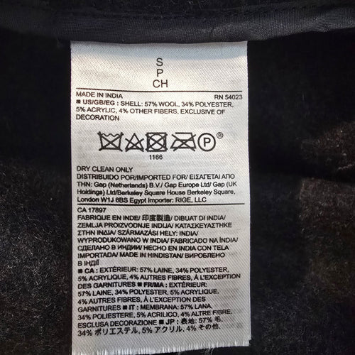 Banana Republic Black Wool Blend Hooded Cape Coat Size S