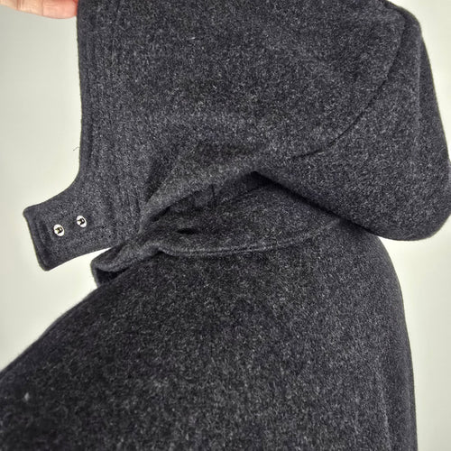 Banana Republic Black Wool Blend Hooded Cape Coat Size S
