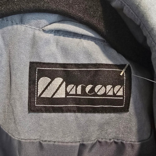 Vintage Marcona Blue Faux Suede Coat Size L – Button Front Jacket