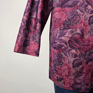 Vintage Purple Floral Tapestry Blazer Size M/L– Longline Statement Jacket