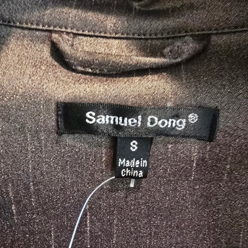 Samuel Dong Metallic Bronze Trench Coat Size S – Belted Statement Jacket