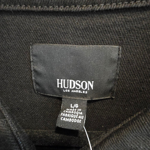 Hudson Los Angeles Black Denim Shirt Jacket Size L