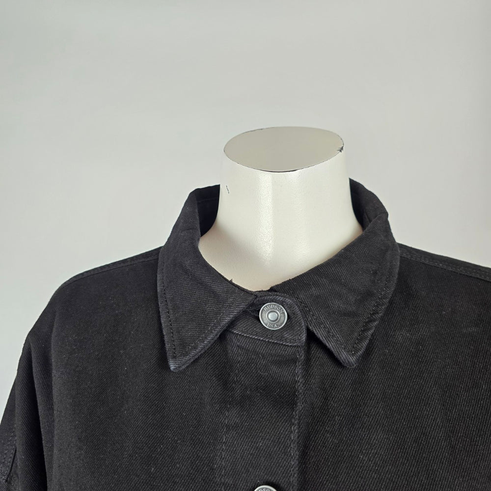 Hudson Los Angeles Black Denim Shirt Jacket Size L