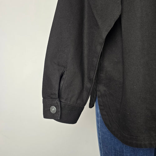 Hudson Los Angeles Black Denim Shirt Jacket Size L