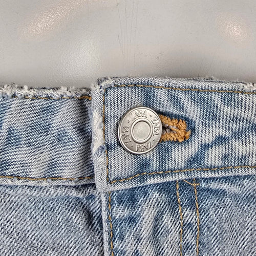 Zara Denim Skirt Effect Cropped Jean Tank Top Size XL