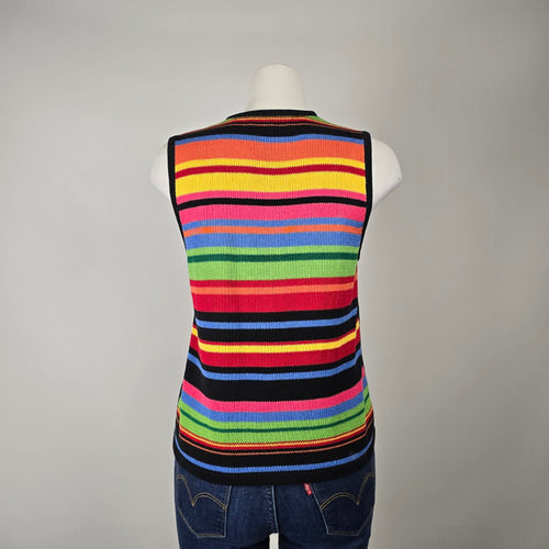 Vintage Susan Bristol Hand Embroidered Dog Sweater Vest Size S