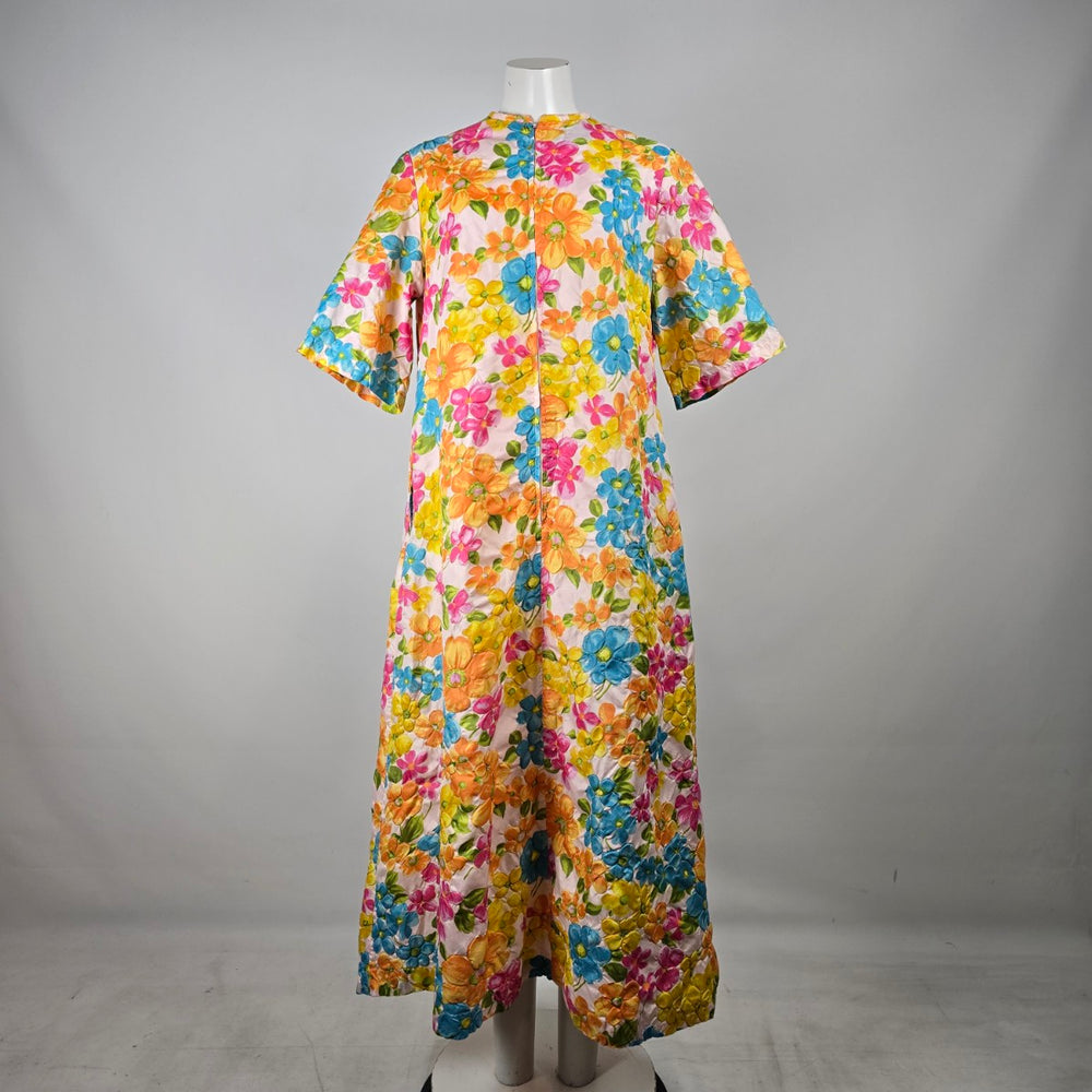 Vintage Styled by Mr. Robert Floral House Dress / Caftan Size L/XL