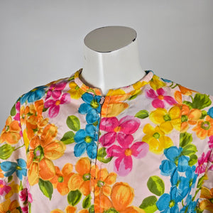 Vintage Styled by Mr. Robert Floral House Dress / Caftan Size L/XL