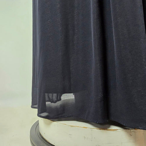 Laura Plus Navy Pleated Formal Maxi Dress with Gold Lace Appliqué Size XL