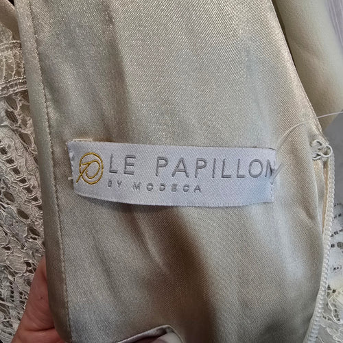 Le Papillon by Modeca "Bluebell" Boho Lace Wedding Dress Gown Size 14