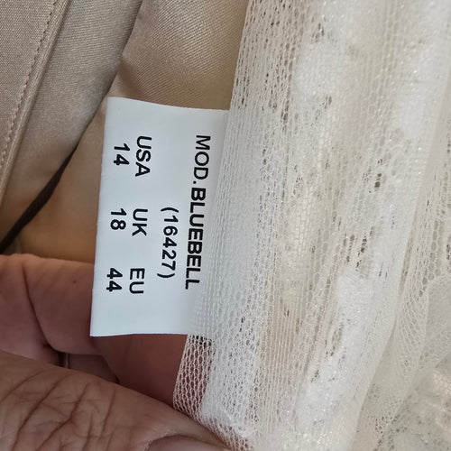 Le Papillon by Modeca "Bluebell" Boho Lace Wedding Dress Gown Size 14