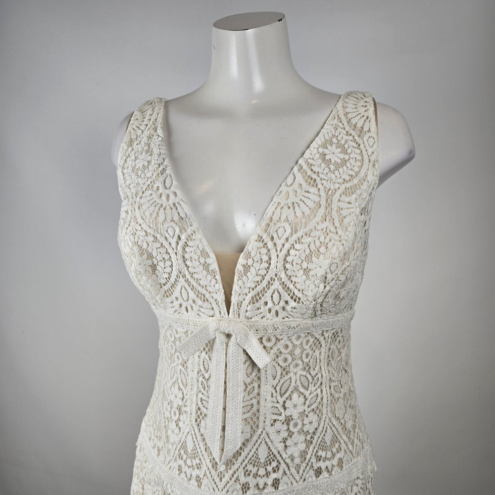Le Papillon by Modeca "Bluebell" Boho Lace Wedding Dress Gown Size 14