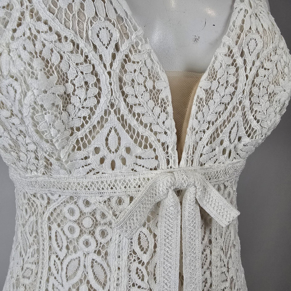 Le Papillon by Modeca "Bluebell" Boho Lace Wedding Dress Gown Size 14