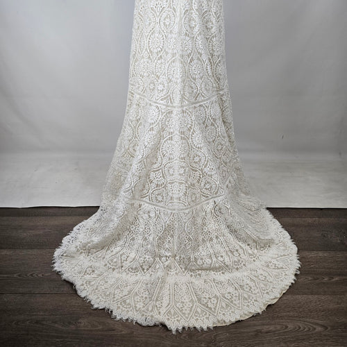 Le Papillon by Modeca "Bluebell" Boho Lace Wedding Dress Gown Size 14