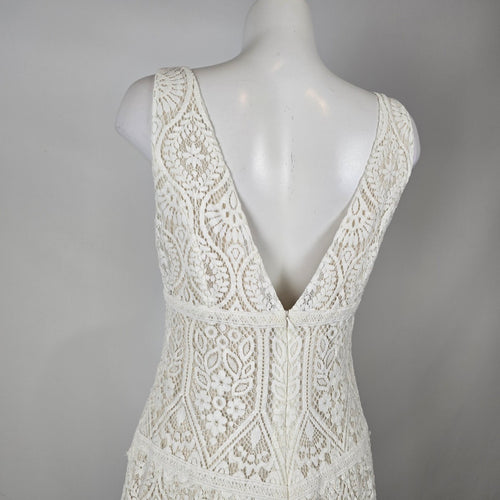 Le Papillon by Modeca "Bluebell" Boho Lace Wedding Dress Gown Size 14
