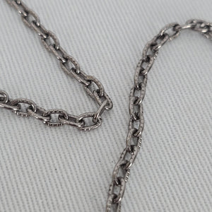 Vintage Silver Tone Oval Photo Locket Necklace Engraved Floral Design
