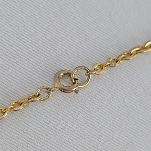 Vintage Gold Tone Floral Filigree Pendant Necklace