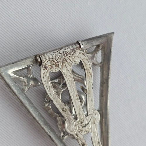 Vintage Art Deco Style Rhinestone Dress Clip Brooch