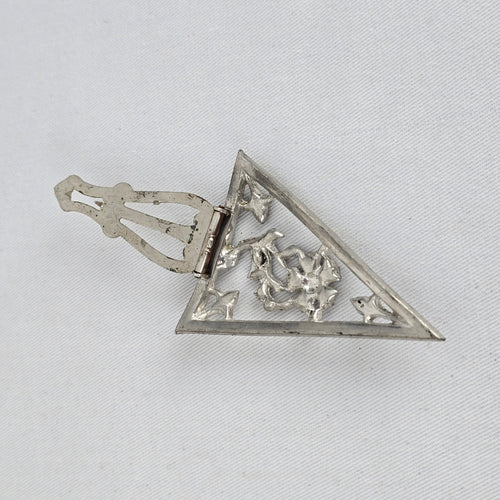 Vintage Art Deco Style Rhinestone Dress Clip Brooch