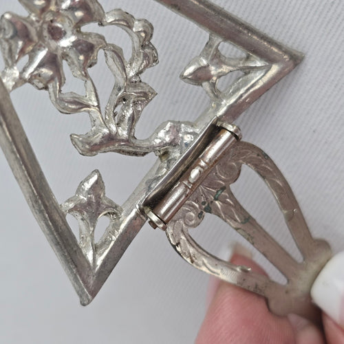 Vintage Art Deco Style Rhinestone Dress Clip Brooch