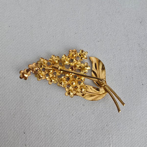 Vintage Blue Enamel Forget-Me-Not Floral Brooch