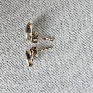 925 Sterling Silver Oval CZ Stud Earrings