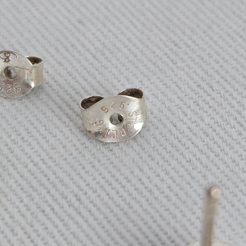 925 Sterling Silver Oval CZ Stud Earrings