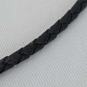 Southwestern Stone Bolo Tie Necklace Black Braided Cord