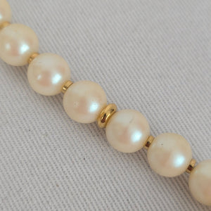 Vintage D'Orlan Faux-Pearl & Swarovski Crystal Bow Necklace